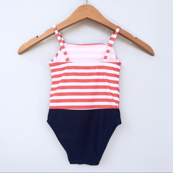 Circo Red & White Striped & Navy Bathing Suit - Picture 3 of 8